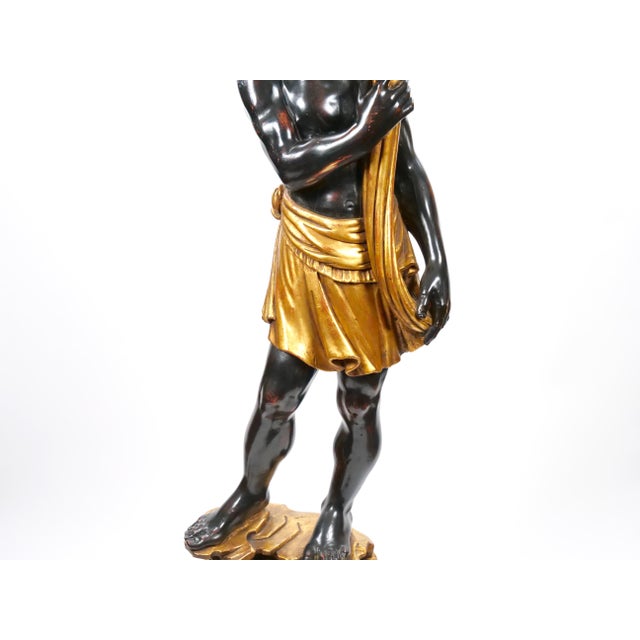 1940s Italian Venetian-Style Blackamoor Torchiere Floor Lamp, Circa 1940's For Sale - Image 5 of 15