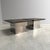 Remarks: Vintage brutalist style set coffee tables by Peter Draenert, Germany 1970s. Polished stainless steel base with...