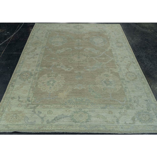 Early 21st Century Turkish Oushak Rug 5' x 7' #19423 For Sale - Image 5 of 8