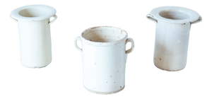 Antique Handmade Ceramic Vases, 1900, Set of 3