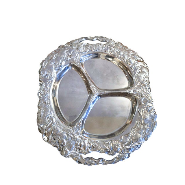 Signed Arthur Court Oval Bunny Divided Serving Tray With Original Box For Sale - Image 10 of 14