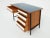 Mid-Century Modern Small Italian Desk with Drawers in Blue Glass, 1950s For Sale - Image 3 of 7