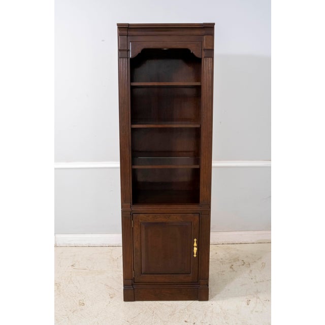 Age: C.1996 Details: Finish no.4 Cherry High Quality Construction Large Impressive Cabinet Lighted Interior Raised Panel...