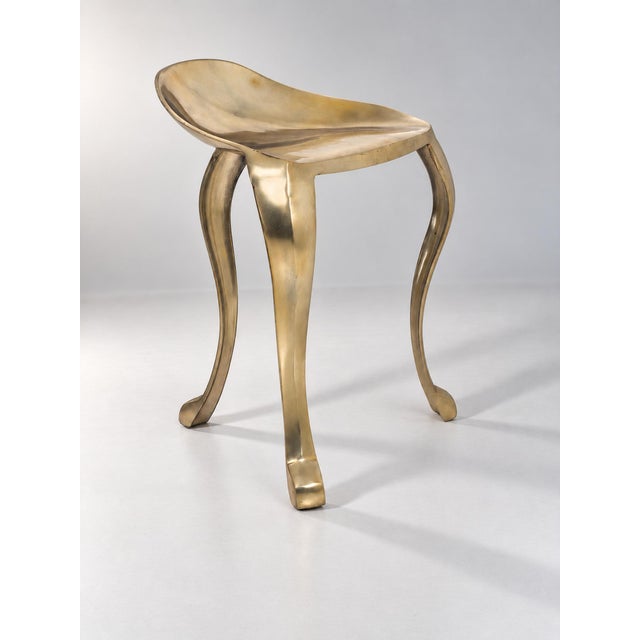 Hollywood Regency Style Sculptural Brass Stool, 1970s, Set of 2, in Very Good conditions. Designed 1970 to 1979 I have...