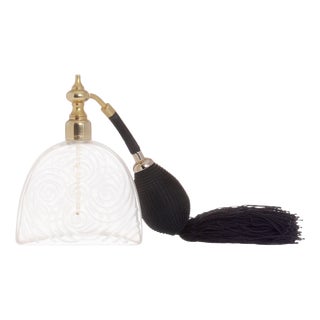 1940s French Marcel Domed Design Perfume Bottle For Sale