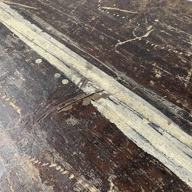 Antique Italian White Painted Wooden Dining Table with Two Drawers, 1800s For Sale - Image 13 of 18