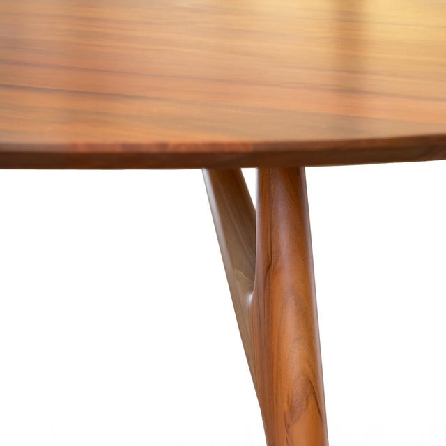 Small Italian Walnut Table by Greyge For Sale - Image 4 of 8