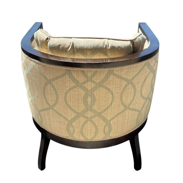 Late 20th Century Pair of Art Deco Style Tub Chairs With Loose Cushions For Sale - Image 4 of 17