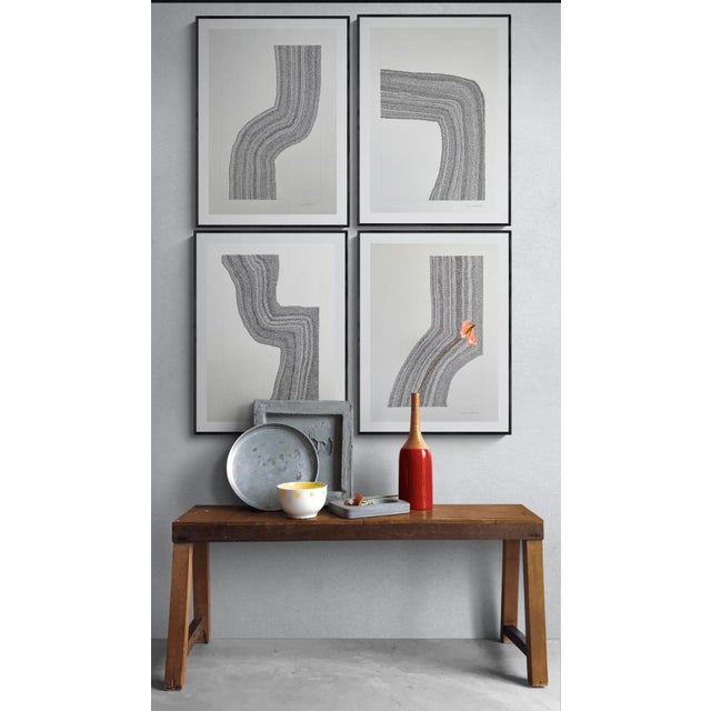 Minimalist Abstract Drawing With Black Ink For Sale In Phoenix - Image 6 of 6