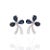 Modern 14k White Gold Bow Earrings in 3.05 Ct Blue Sapphire and Diamonds- 2 Pieces For Sale - Image 3 of 4