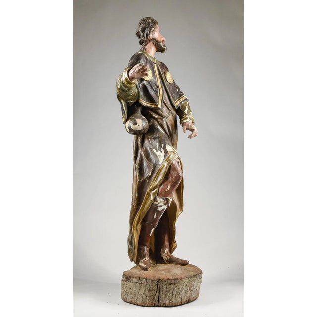 Wooden Statue of San Giacomo da Compostela, 1800s For Sale - Image 4 of 9