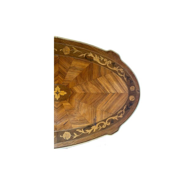 Early 20th Century Early 20th Century Louis XIV French Marquetry and Ormolu Baroque Side Table For Sale - Image 5 of 9