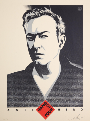 Shepard Fairey, Andy Gill, Anti Hero, Lithograph