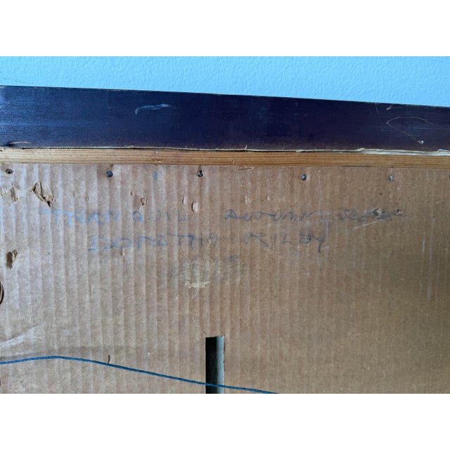 1970’s Dorothy v. Riley “Tranquil Autumn Scene” Woodland Landscape Oil Painting, Wood Frame For Sale - Image 12 of 12