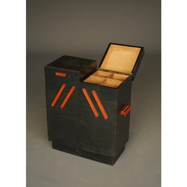 Modernist Sewing Box with Orange Details, 1930s For Sale - Image 11 of 18