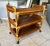 Traditional Mid-Century Three-Tier Bamboo & Caning Bar Cart For Sale - Image 3 of 12