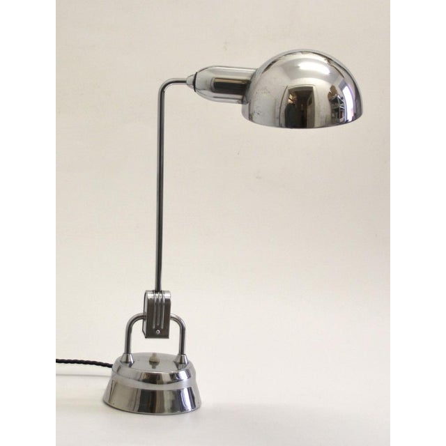 Charlotte Perriand Chrome Model 600 Table Lamp by Charlotte Perriand for Jumo, 1940s For Sale - Image 4 of 15