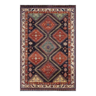 Pasargad Home Kazak Navy Wool Area Rug- 6' 8'' X 10' 3'' For Sale