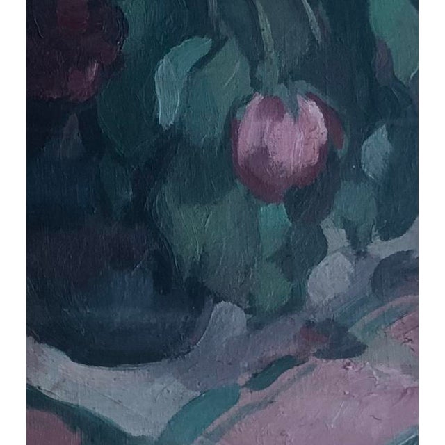 1930s Charles Emile Brunner, Bouquet de roses fanées, 1932, Oil on Canvas, Framed For Sale - Image 5 of 9