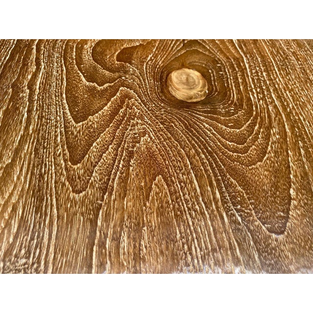 Andrianna Shamaris Midcentury Couture Teak Wood Bench with Arms For Sale - Image 14 of 18