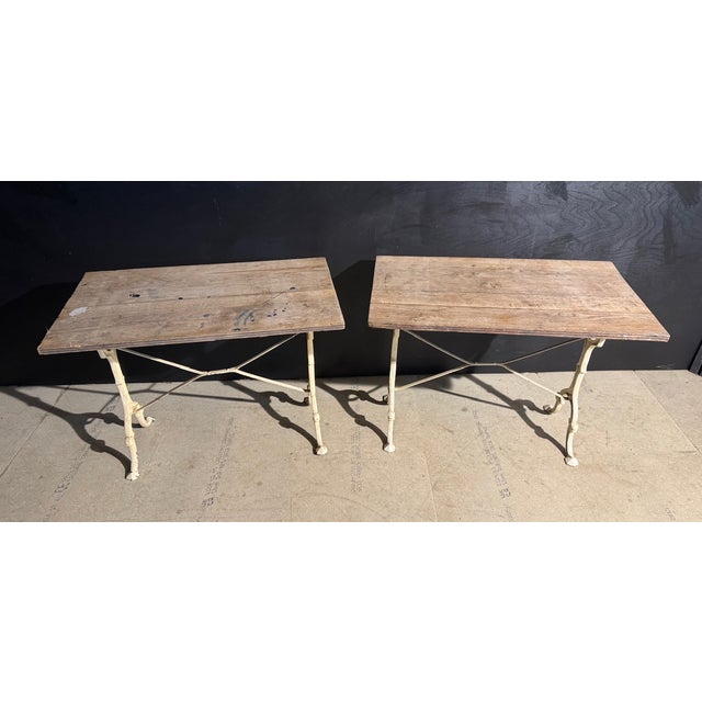 Late 19th Century French Bistro Tables, 1890s, Set of 2 For Sale - Image 5 of 13
