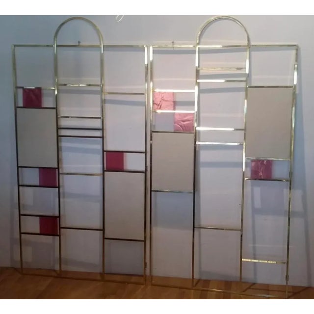 1970s Room Divider Walls in Brass, 1970s, Set of 2 For Sale - Image 5 of 5