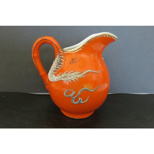 Antique Japanese Dragonware Moriage Dragon Creamer/Pitcher Amazing great antique condition. Based on research this estate...
