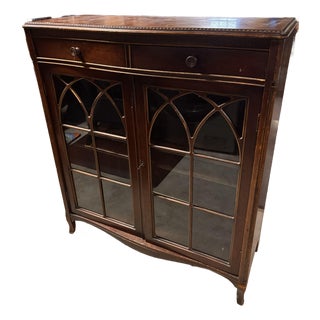 1940's Maddox Furniture Mahogany Two Door Bookcase/Cabinet For Sale