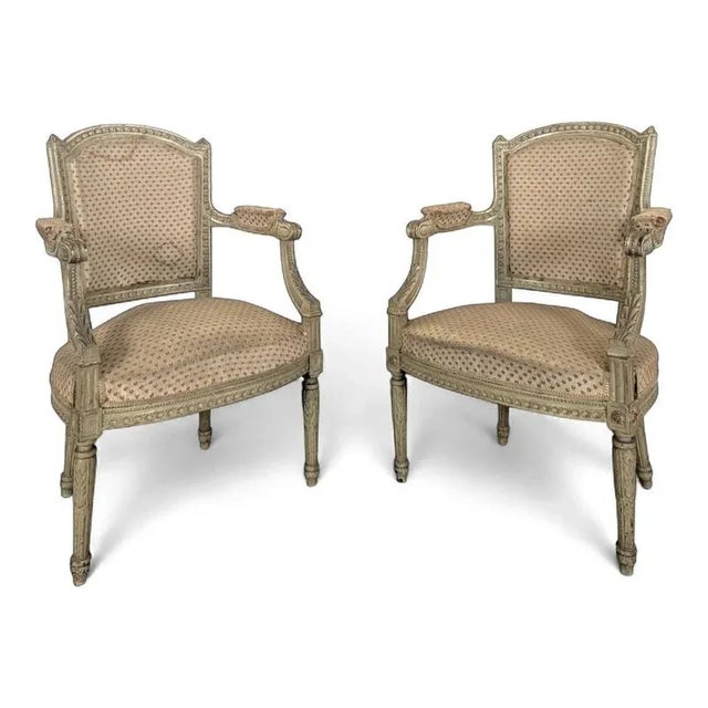 Louis XVI Style Armchairs, Set of 2 For Sale - Image 13 of 13