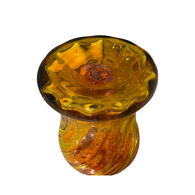 We have for your consideration a very gorgeous vase manufactured and hand blown by blenko and designed by Wayne husted in...