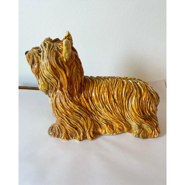 Orange Fabulous Mid Century Italian Terra-Cotta Dog For Sale - Image 8 of 11