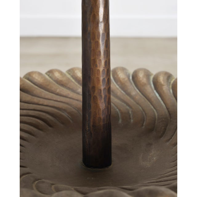 Patinated Bronze Three-Tier Muffin Dessert Stand or Display For Sale - Image 12 of 18