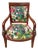 19th Century Restoration Mahogany Armchair with Dolphin Heads and Swan Neck For Sale