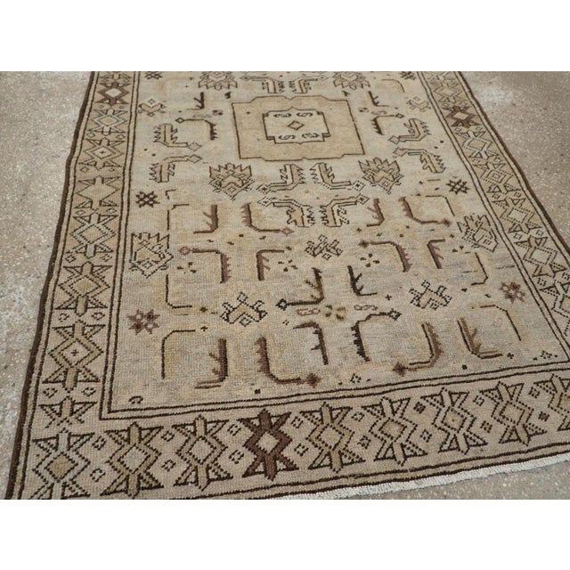 Mid 20th Century Galerie Shabab Collection Mid-20th Century Persian Malayer Throw Rug For Sale - Image 5 of 7