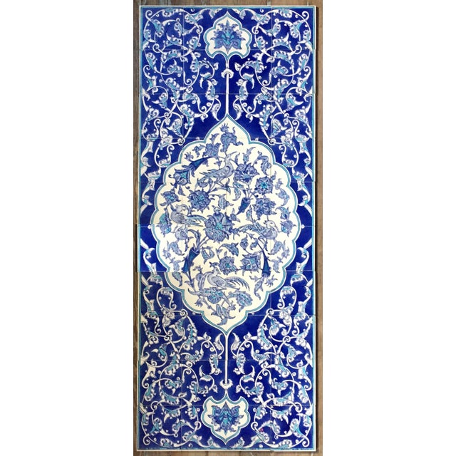 Turkish Blue + White Tile Wall Mural 24" X 60" Chairish
