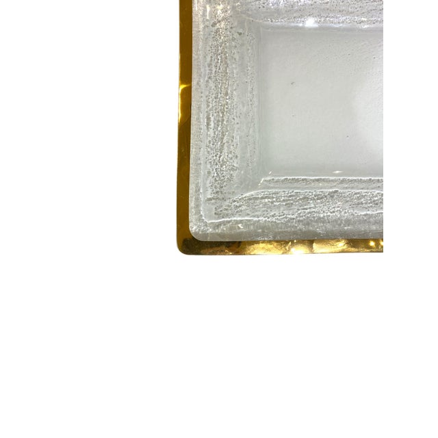 A stunning extra-large Annieglass tray with a Roman Antique gold-trimmed edge. Originally introduced in 1983, the Roman...