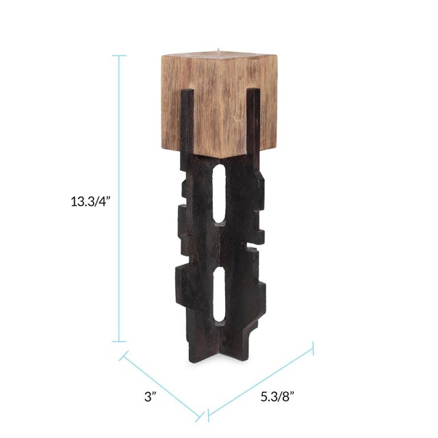 Cade Architectural Pillar Candle Holder- Tall For Sale - Image 10 of 11