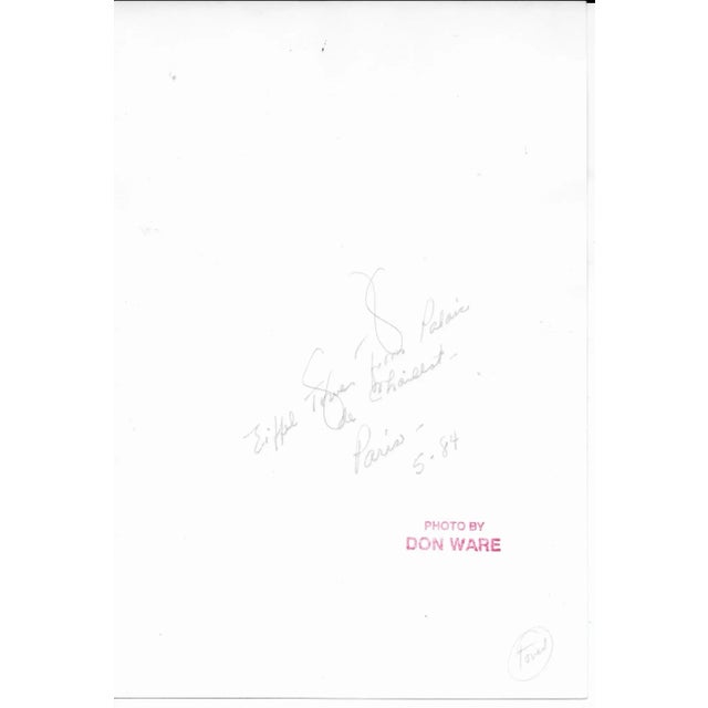 1984 black and white photo by Don Ware of the Eiffel Tower from the Palais de Chaillot in Paris, France. Titled, Dated and...