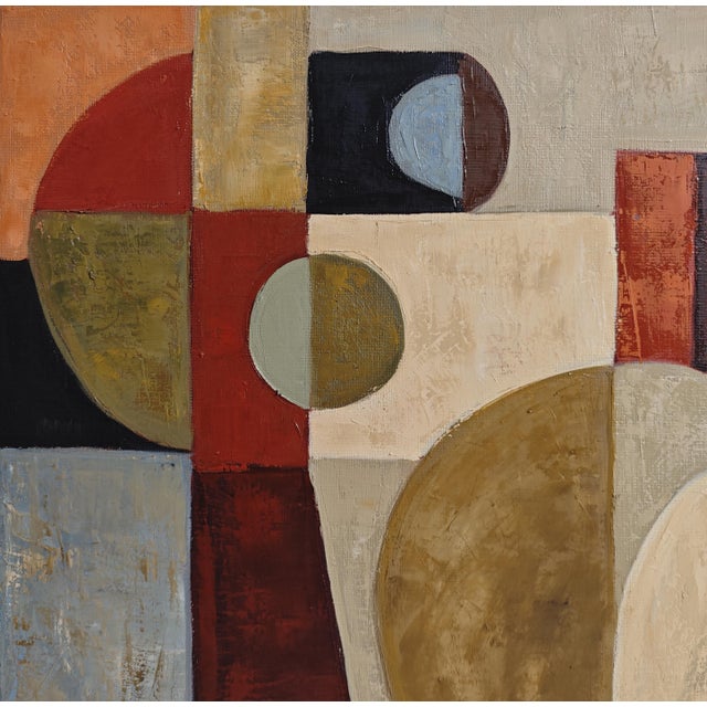 Contemporary Totem, Contemporary Abstract Geometric Oil Painting Framed by Sophie Dumont For Sale - Image 3 of 8