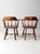 Wood Vintage Ethan Allen Colonial Style Pub Dining Chairs Pair For Sale - Image 7 of 12