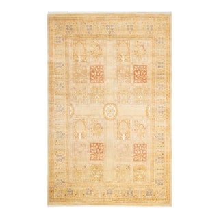 Mogul, One-of-a-Kind Hand-Knotted Area Rug - Ivory, 4' 0" x 6' 2" For Sale