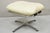 Vintage Directional Mid Century Modern Tubular Aluminum Base Swivel Footstool Ottoman. Item features vinyl cushion,...