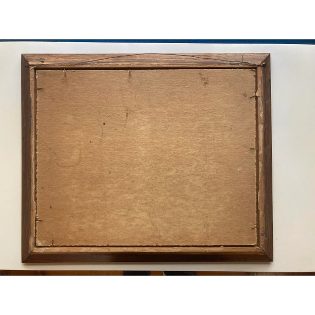 1940s 1940's French Impressionist Cityscape Oil Painting on Board by Genevieve Pezet For Sale - Image 5 of 6