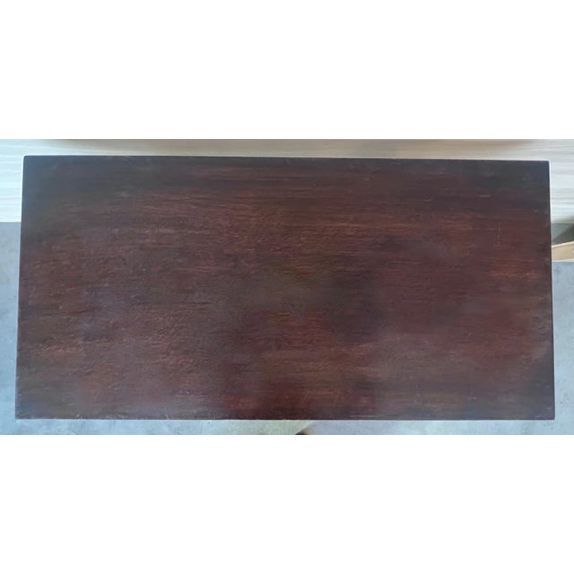 Late 19th Century 19th Century Ebonized Baroque Spanish Side Table with Lyre Legs For Sale - Image 5 of 18