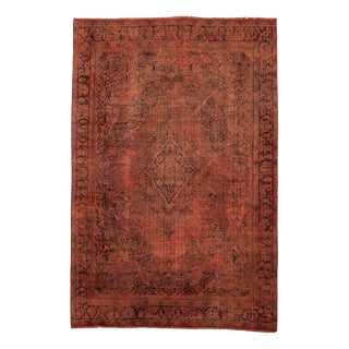 Vintage Hand-Knotted Reworked Middle Eastern Rug For Sale