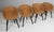 Hay AAC22 dining chairs in fabric with black stained oak legs. This piece is attributed to the mentioned designer/maker....