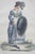 Antique French 1820s Collection of Tuscan Fashion Costume Engravings 26" For Sale - Image 4 of 18