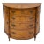 Traditional Burl Sunburst Inlay Wood Demi-Lune Chest of Drawers Commode For Sale