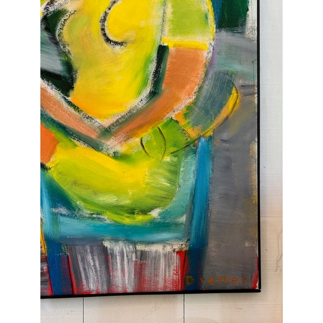 "Yellow Dress" by James Brown, Oil on Canvas For Sale - Image 6 of 7