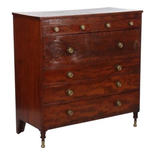 American Empire Classical Mahogany Butlers Chest With Drop-Front Desk C1840 For Sale